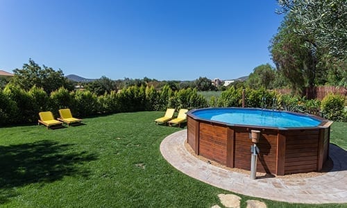 Image of backyard hot tub