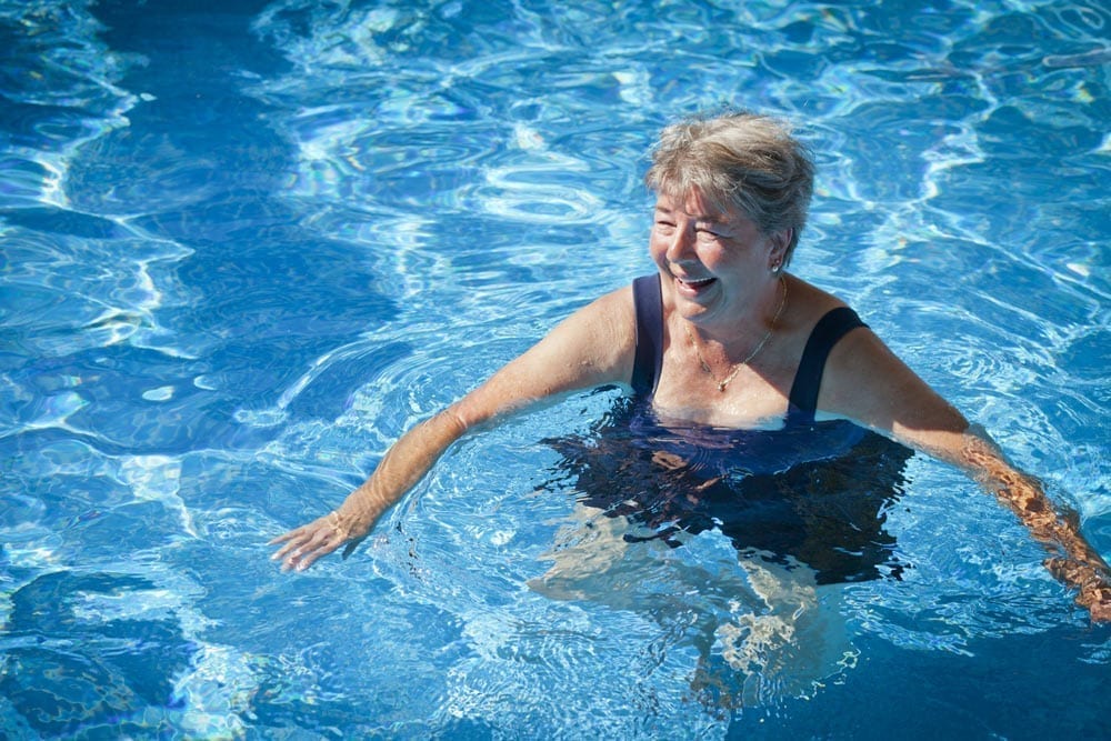 Image of older lady in pool