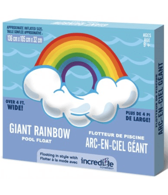 giant rainbow pool floaty
