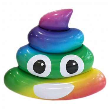 rainbow poo pool floaty